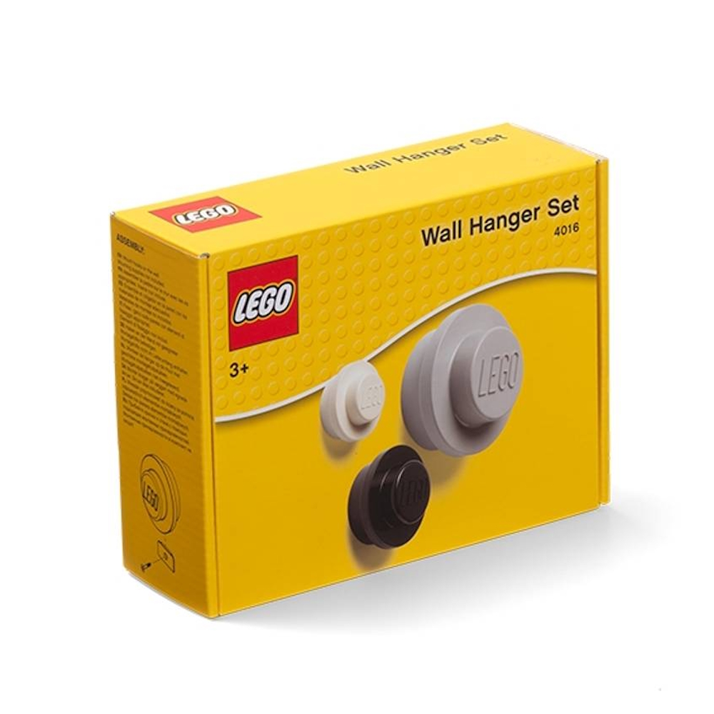LEGO® Set of 3 Wall Hangers | White, Black, Gray ( Imagem 5 de 5 ) - Preview