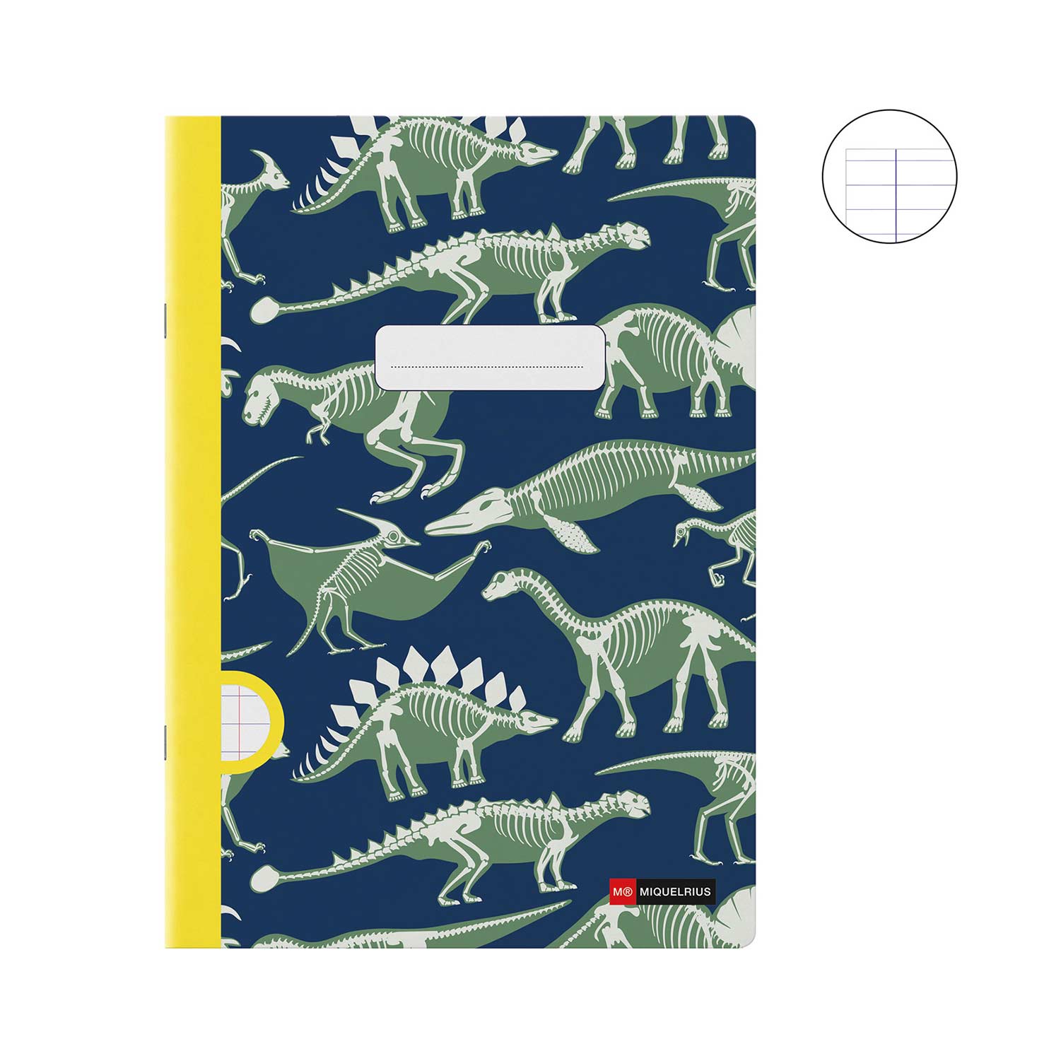 Caderno A4 Agrafado Miquelrius Fossil Dinos Pautado 48Fl 90G Mr8351 ( Imagem 2 de 4 ) - Preview
