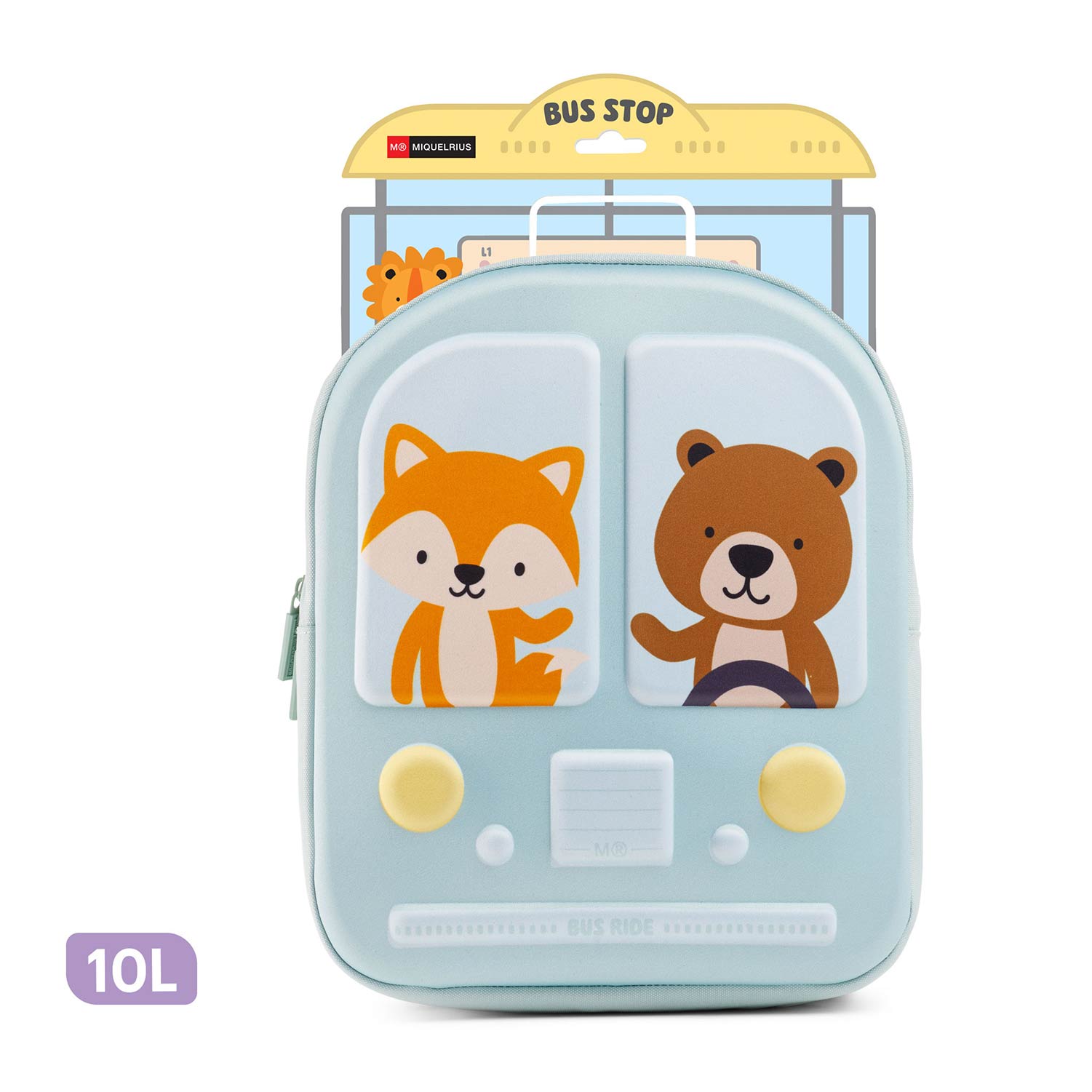 Miquelrius Bus Stop Backpack Green 24.5X12X30.5Cm Mr19393 ( Imagem 4 de 4 ) - Preview