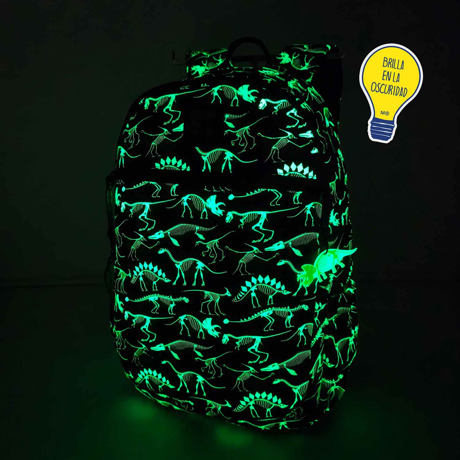 Mochila Miquelrius Fossil 42X28X11Cm Brilha No Escuro Mr19787 ( Imagem 4 de 4 ) - Preview