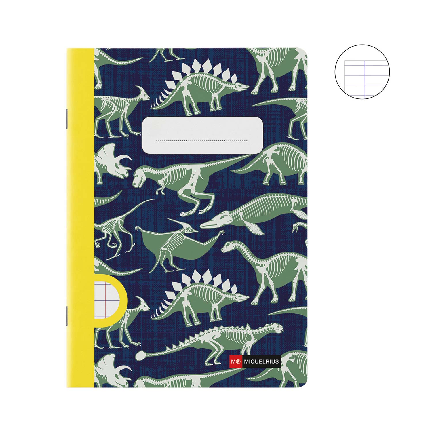 Caderno A5 Agrafado Miquelrius Fossil Dinos Pautado 48Fl 90G Mr8368 ( Imagem 2 de 4 ) - Preview
