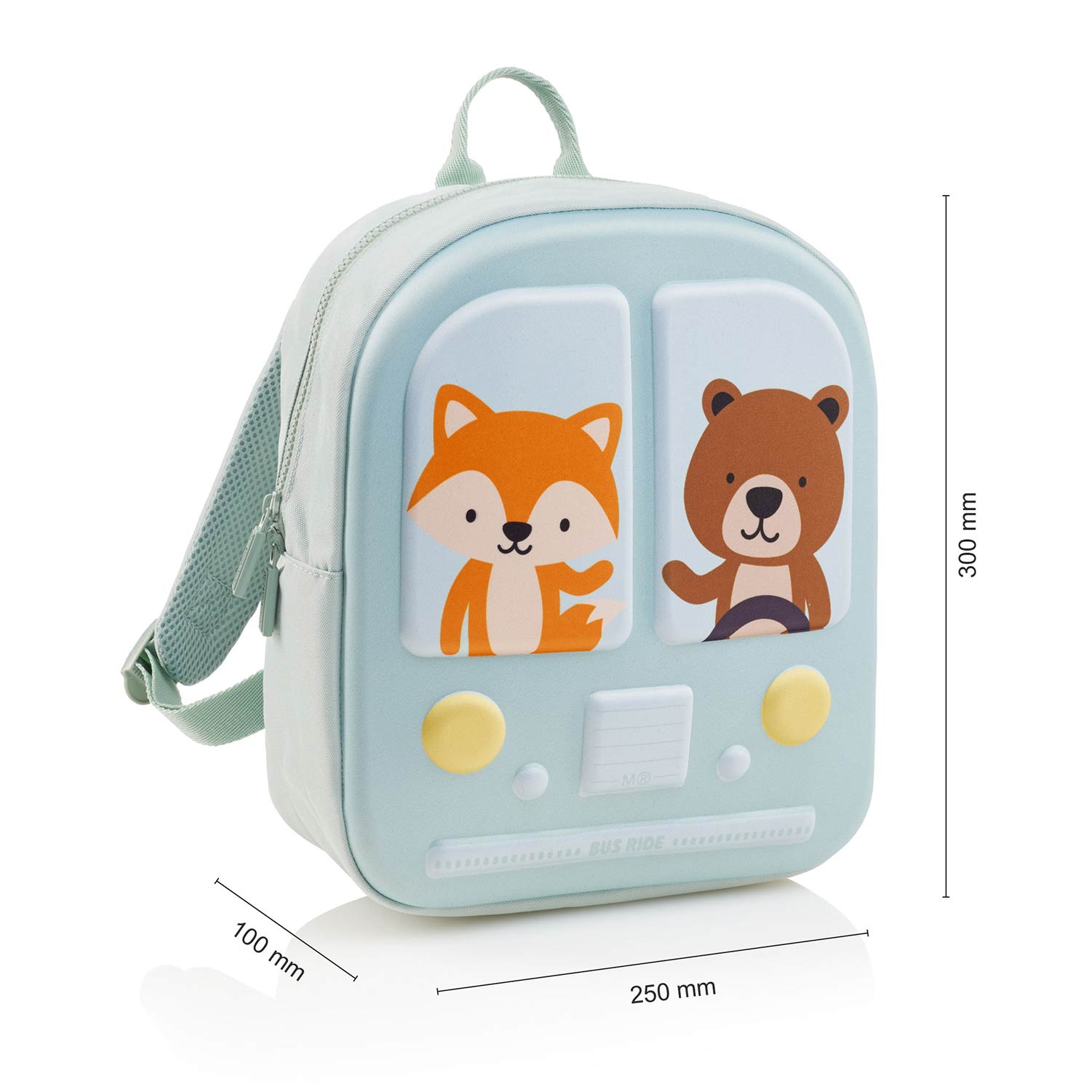 Miquelrius Bus Stop Backpack Green 24.5X12X30.5Cm Mr19393 ( Imagem 2 de 4 ) - Preview