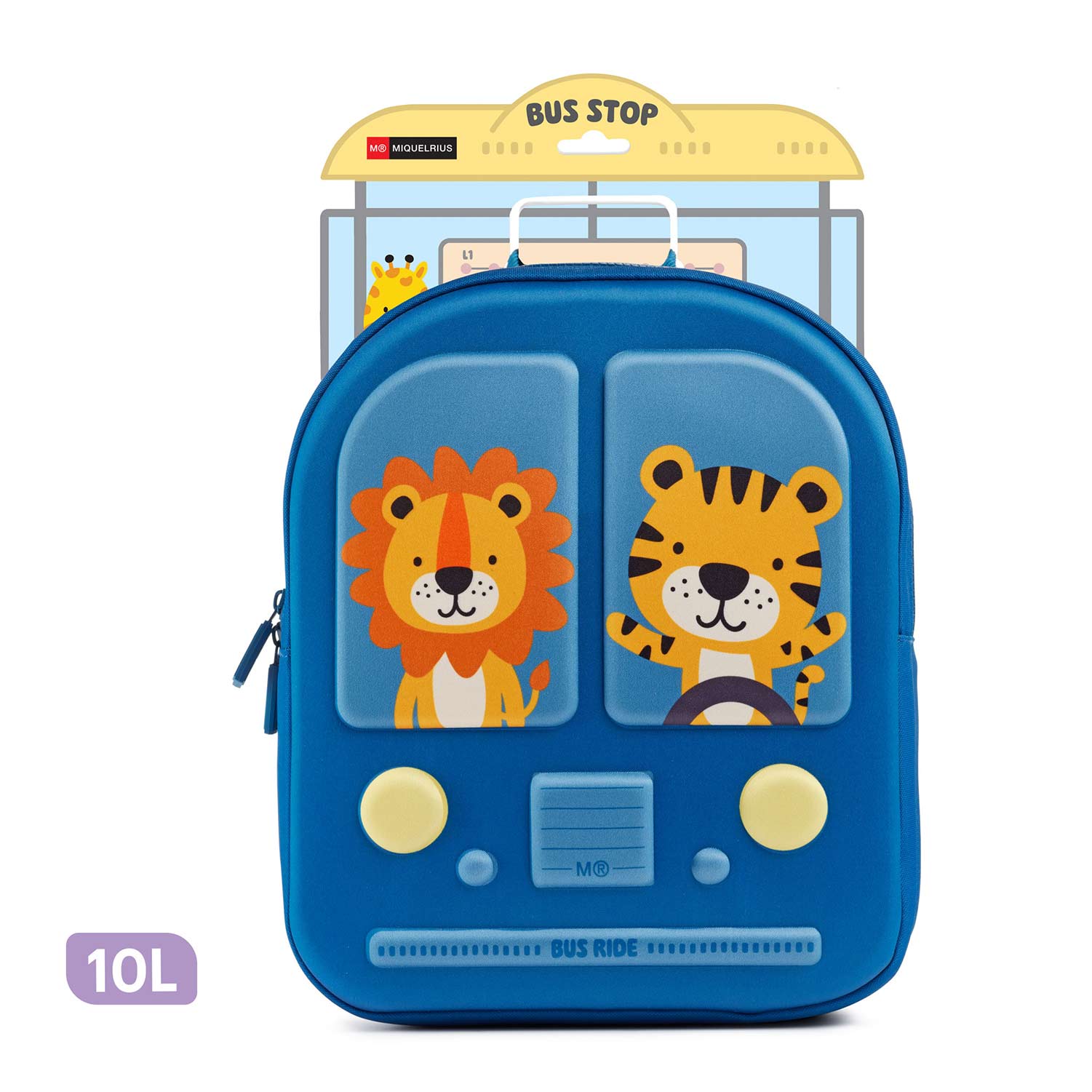 Miquelrius Bus Stop Backpack Blue 24.5X12X30.5Cm Mr19391 ( Imagem 4 de 4 ) - Preview