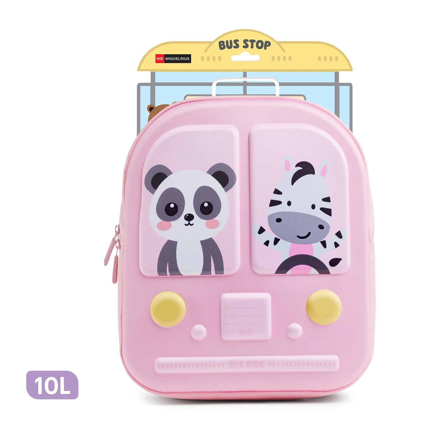Miquelrius Bus Stop Backpack Pink 24.5X12X30.5Cm Mr19392 ( Imagem 4 de 4 ) - Preview