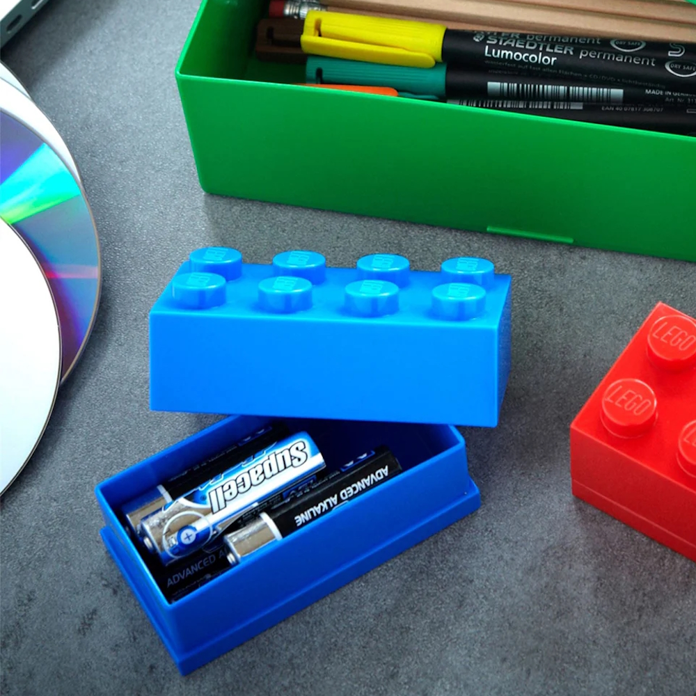 LEGO® Mini Caixa de Arrumação 2x4 | Azul | 92x46x43 mm ( Imagem 2 de 3 ) - Preview
