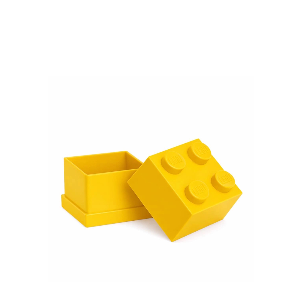 LEGO® Mini Caixa de Arrumação 2x2 | Amarelo | 46x46x43 mm ( Imagem 2 de 3 ) - Preview