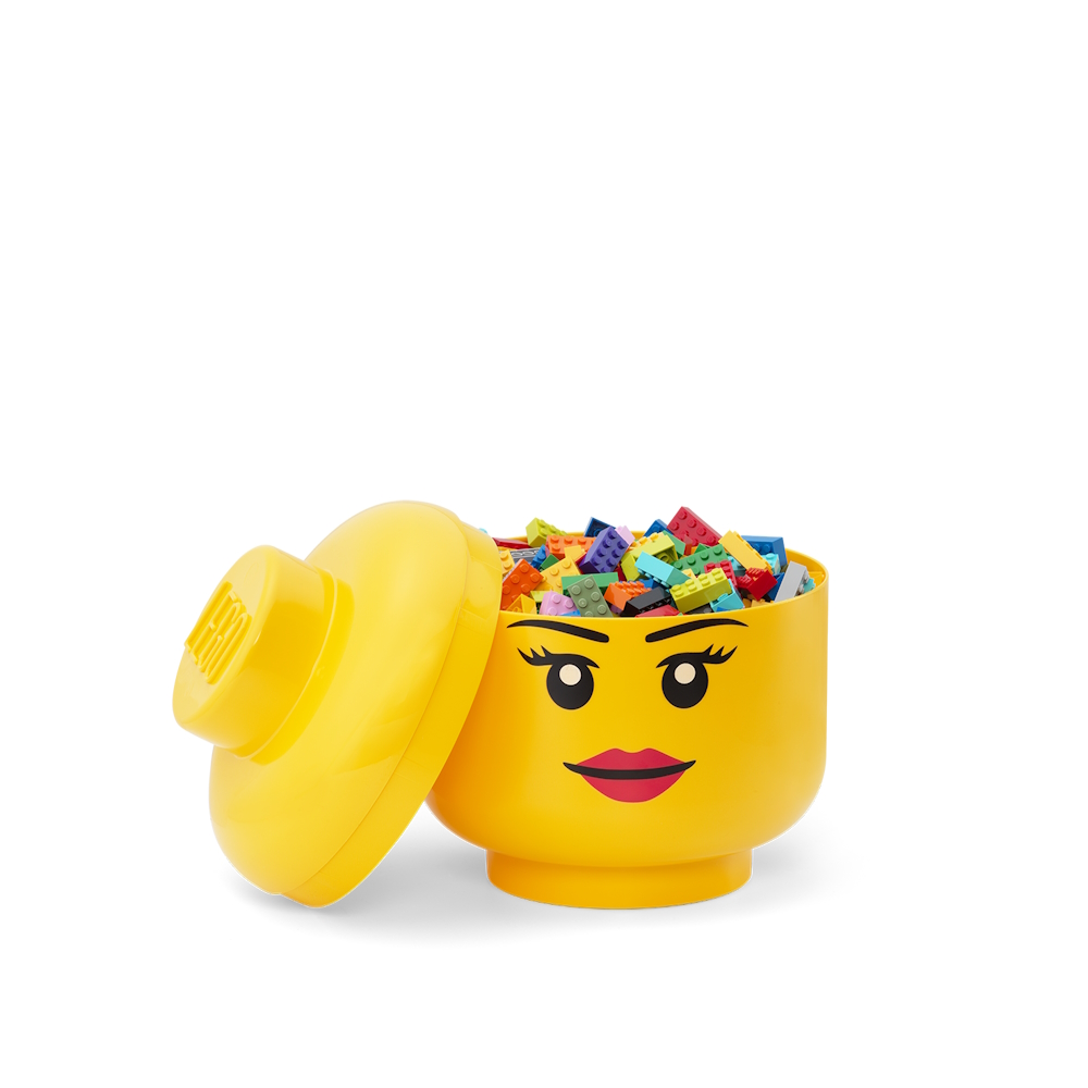 LEGO® Mini Storage Head | Girl | 102x115 mm ( Imagem 2 de 2 ) - Preview