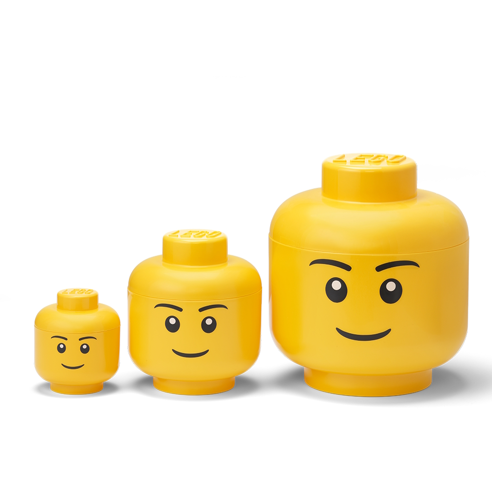 LEGO® Cabeça de Arrumação Pequena | Boy | 160x185 mm ( Imagem 3 de 3 ) - Preview
