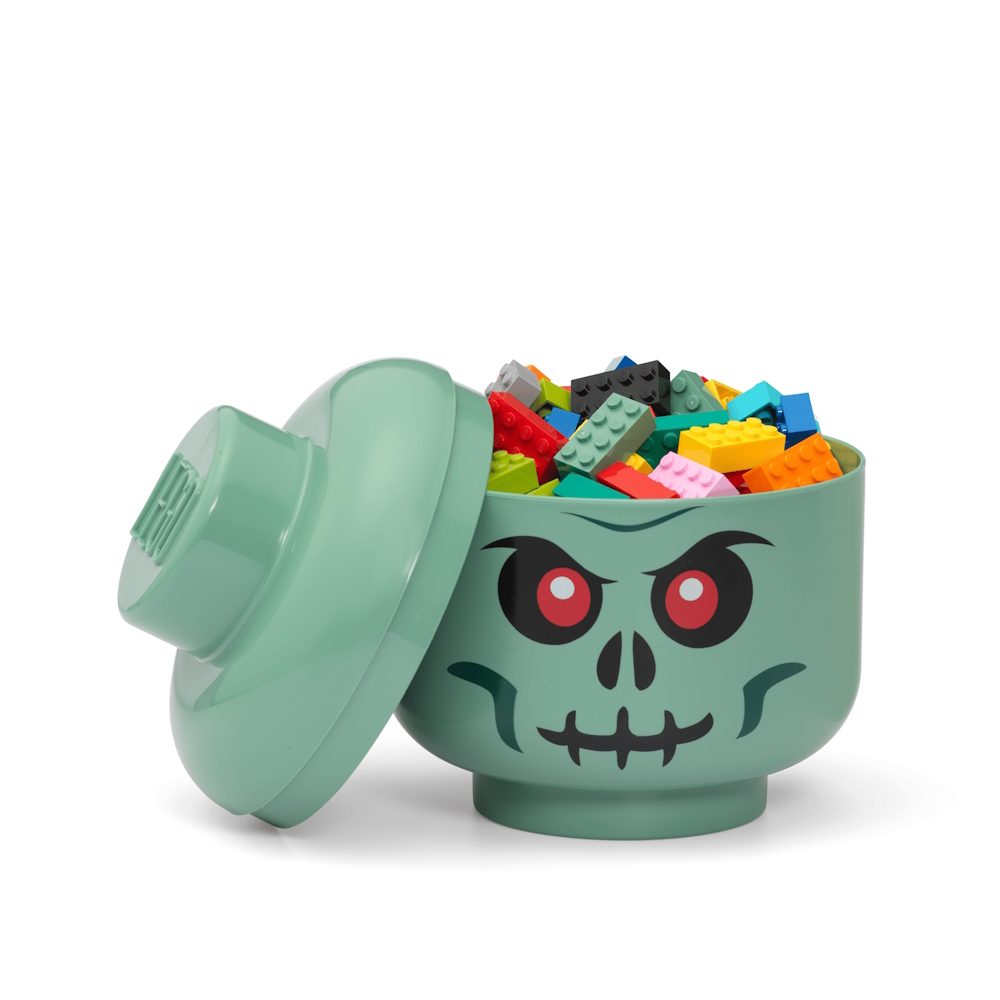 LEGO® Small Storage Head | Green Skeleton | 160x185 mm ( Imagem 2 de 2 ) - Preview