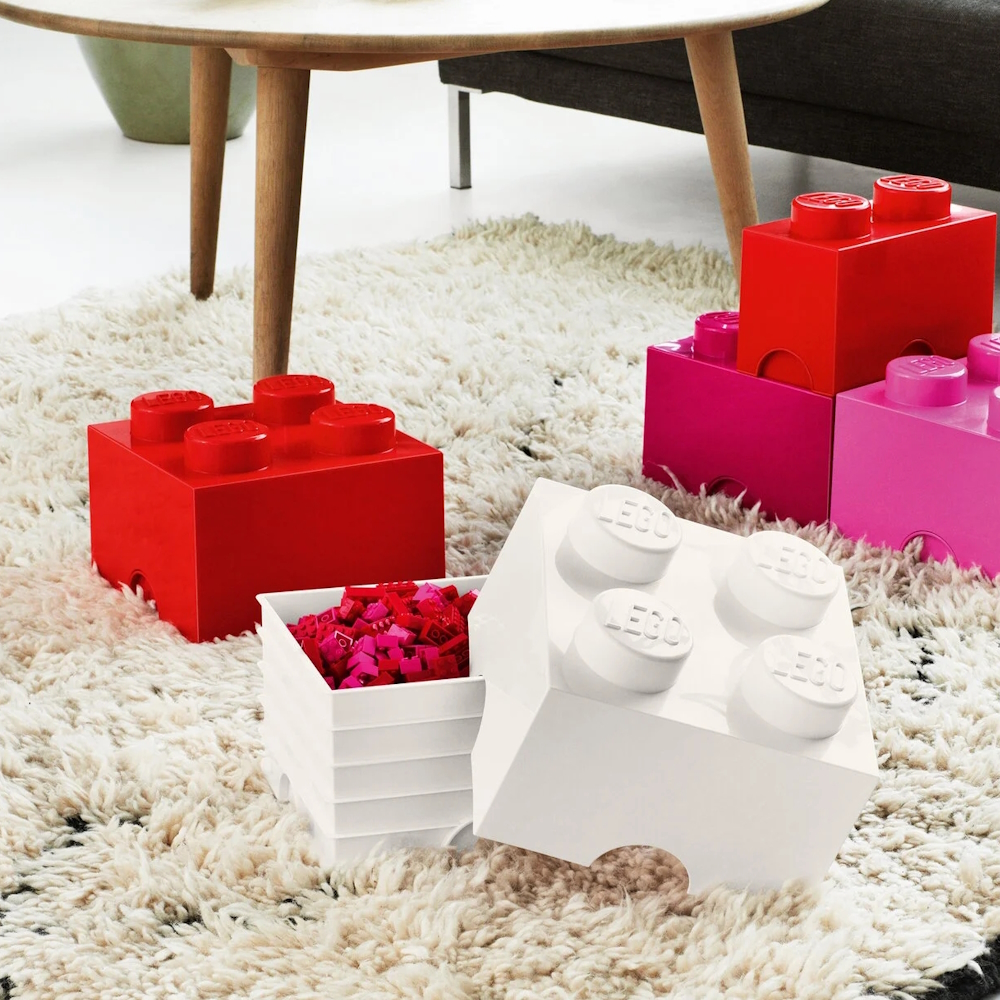LEGO® 2x2 Storage Box | Red | 250x250x180 mm | Stackable ( Imagem 4 de 5 ) - Preview