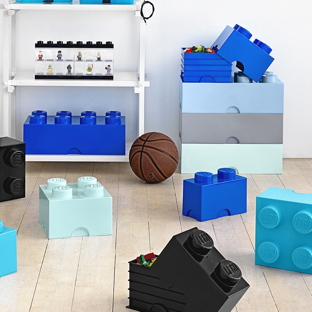 LEGO® Caixa de Arrumação 2x4 | Azul | 500x250x180 mm | Empilhável ( Imagem 5 de 5 ) - Preview