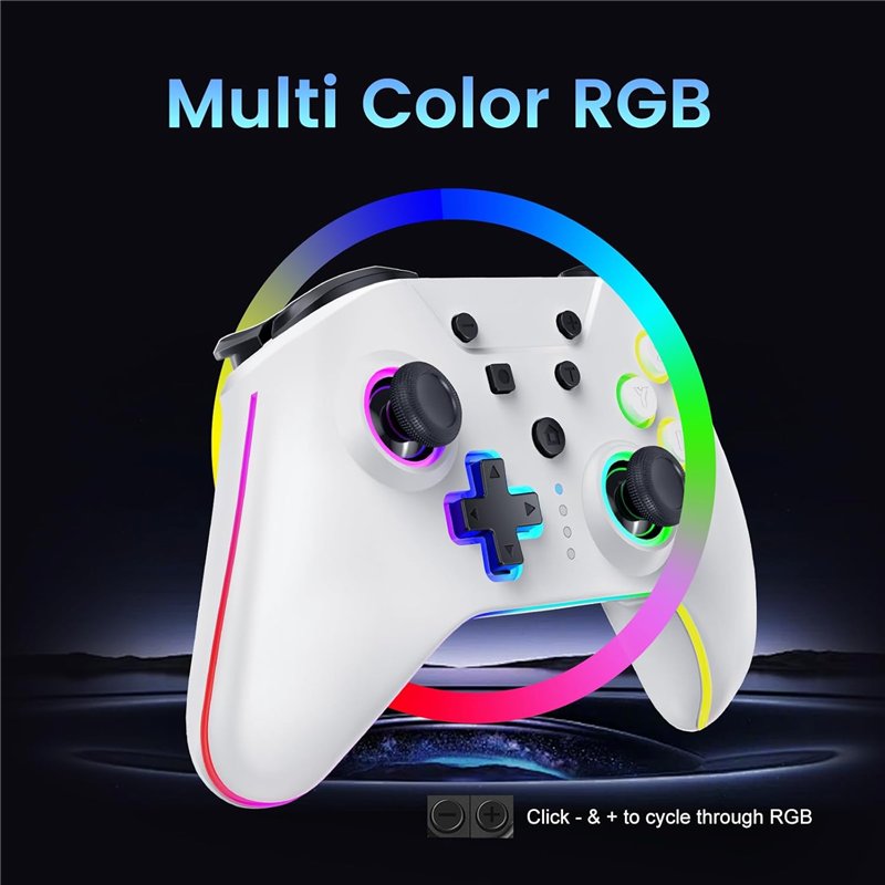 Comando Nintendo Switch - Armor3 NuRival Wireless Hall Effect (White) ( Imagem 4 de 4 ) - Preview
