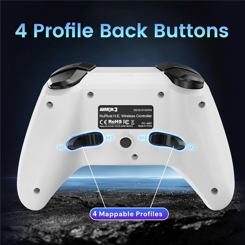 Comando Nintendo Switch - Armor3 NuRival Wireless Hall Effect (White) ( Imagem 3 de 4 ) - Preview