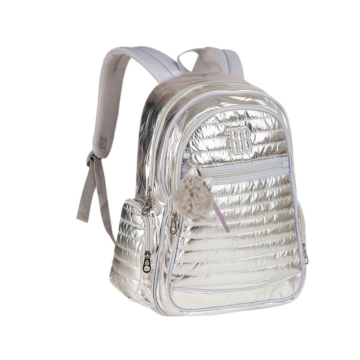 Mochila Com Bolsa Para Portátil 15'' Rebecca Bonbon Metalica 44X33X13Cm Sortido Rb3114 ( Imagem 4 de 4 ) - Preview