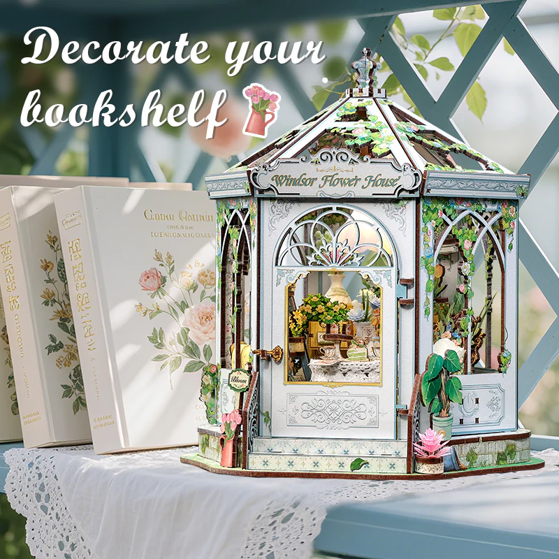 MINIATURE HOUSE - DIY- Windsor Flower House - 235pc + LED Light ( Imagem 3 de 4 ) - Preview