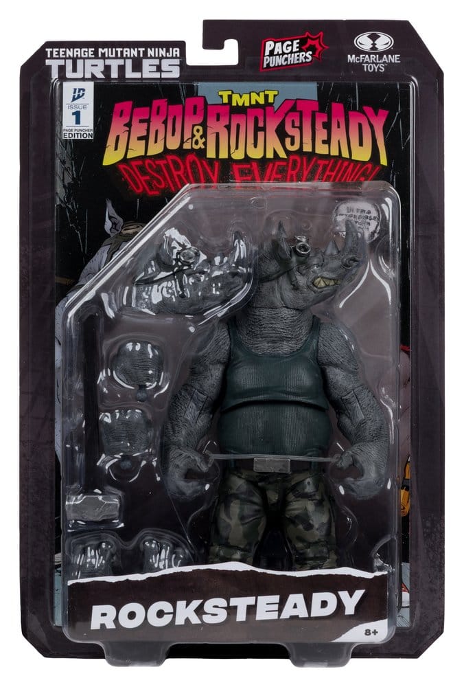 Teenage Mutant Ninja Turtles Page Punchers Action Figure Rocksteady 17 cm ( Imagem 4 de 4 ) - Preview