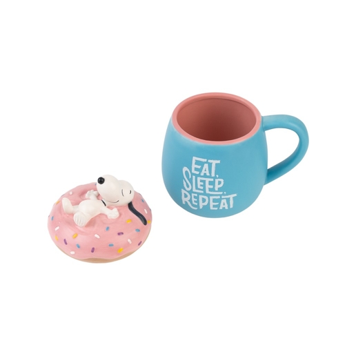 3D Mug 500ml + Lid - Snoopy: Eat Sleep Repeat ( Imagem 3 de 3 ) - Preview