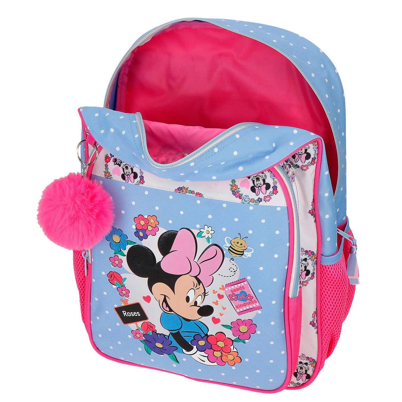 Mochila Disney Minnie Mouse Flowers 40X30X13Cm Adaptavel A Trolley 43123F1/610098245133 ( Imagem 4 de 4 ) - Preview