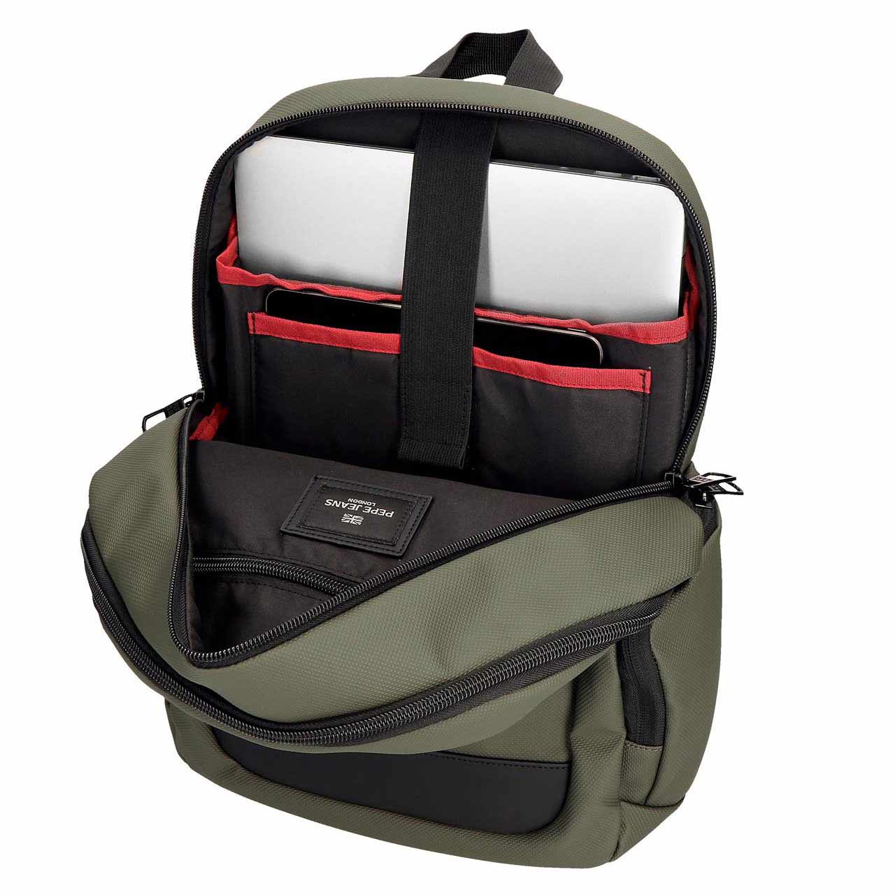 Mochila Para Portatil 15'' E Tablet 12'' Pepe Jeans Dorkink Caqui Adaptavel A Trolley 420138207051 ( Imagem 4 de 4 ) - Preview
