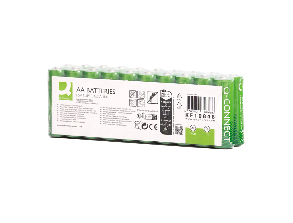 Pilha q-connect alcalina aa pack com 20 unidades ( Imagem 5 de 7 ) - Preview