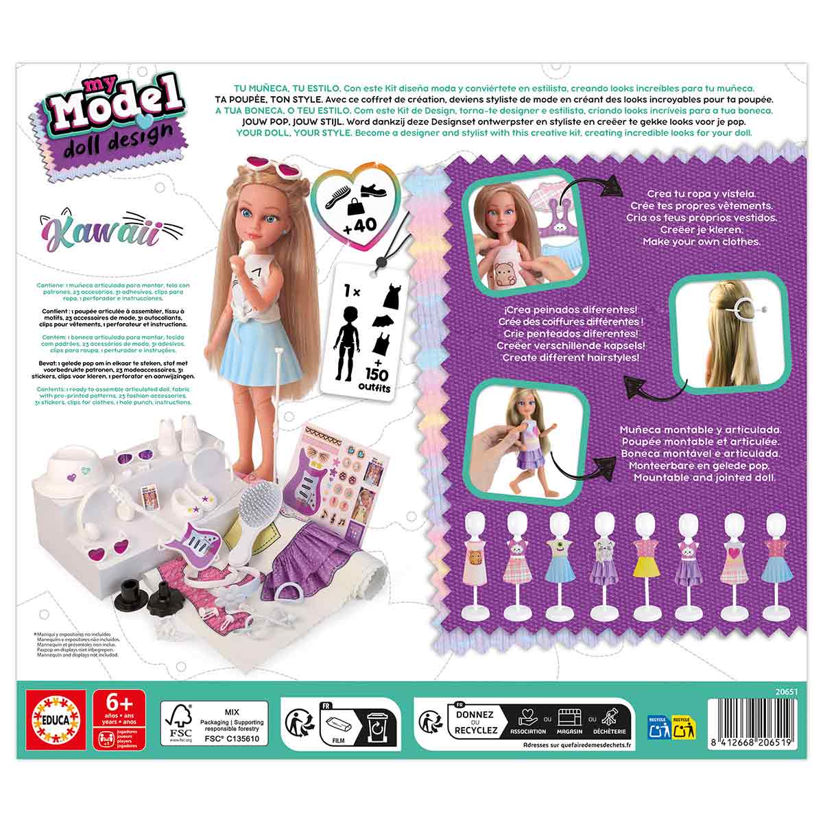 My Model Doll Design Kawaii Educa 20651 ( Imagem 3 de 4 ) - Preview