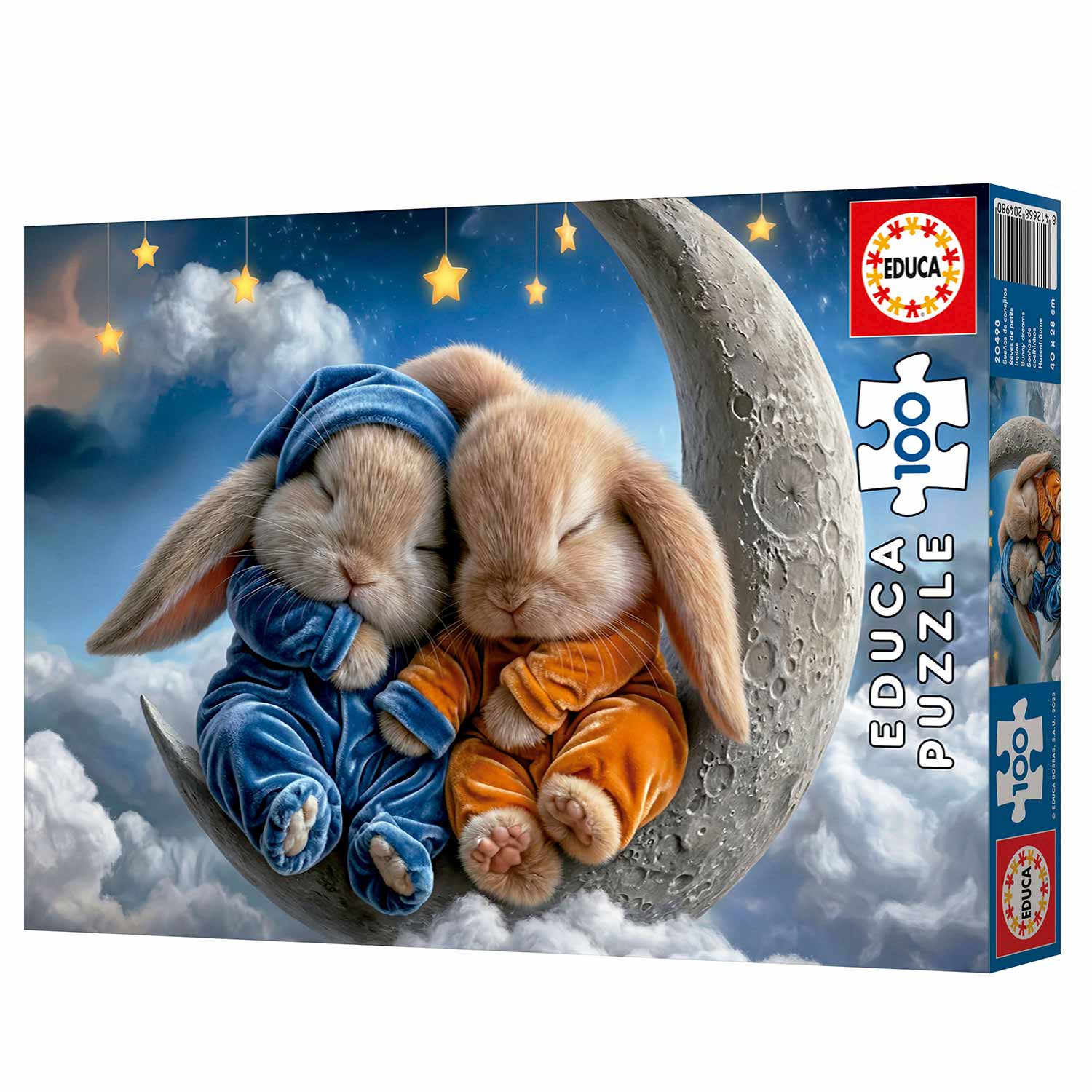 Puzzle Educa 100 Peças Sonhos De Coelhinhos 20498 ( Imagem 4 de 4 ) - Preview