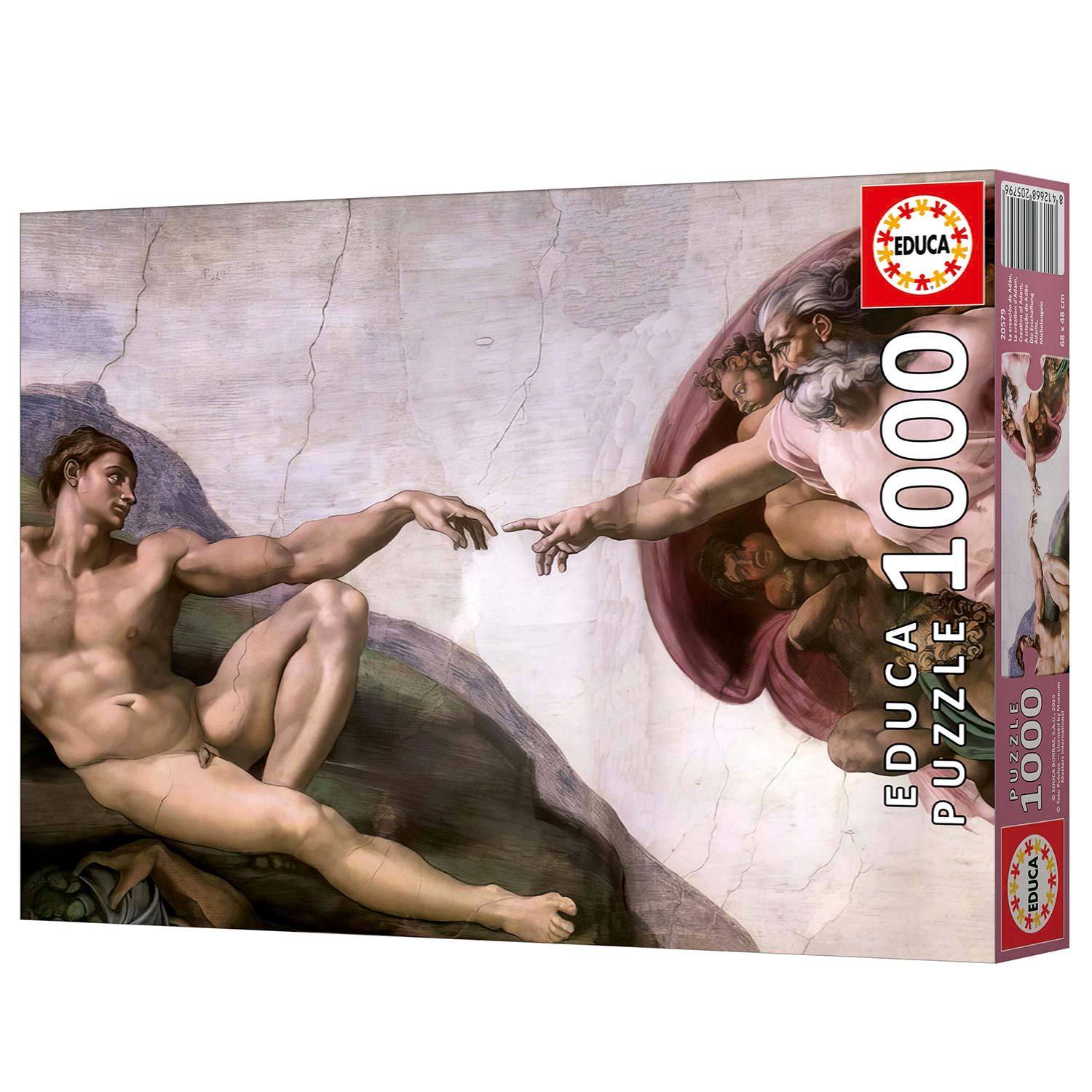 Puzzle Educa 1000 Peças A Criação De Adao, Michelangelo 20579 ( Imagem 4 de 4 ) - Preview