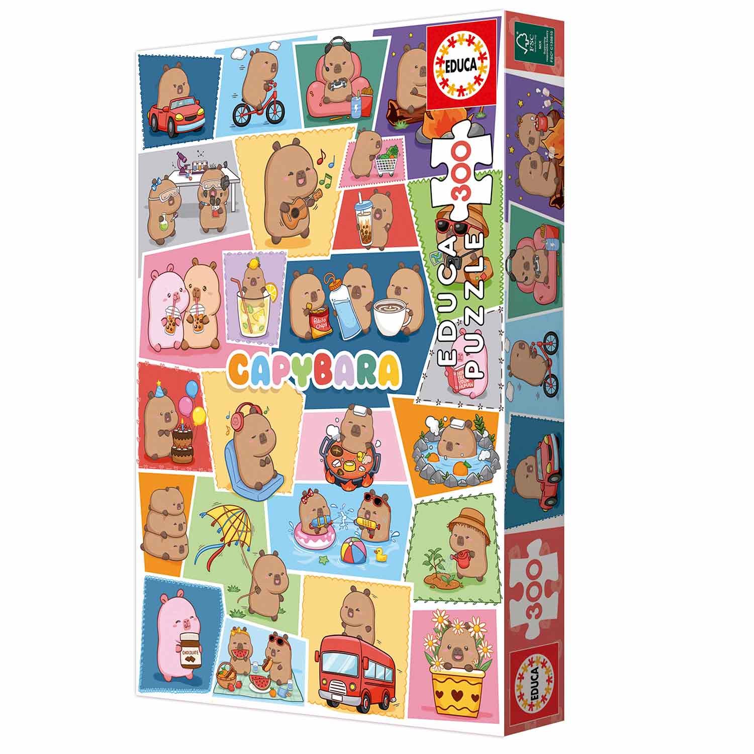 Puzzle Educa 300 Peças Capivara 20485 ( Imagem 4 de 4 ) - Preview