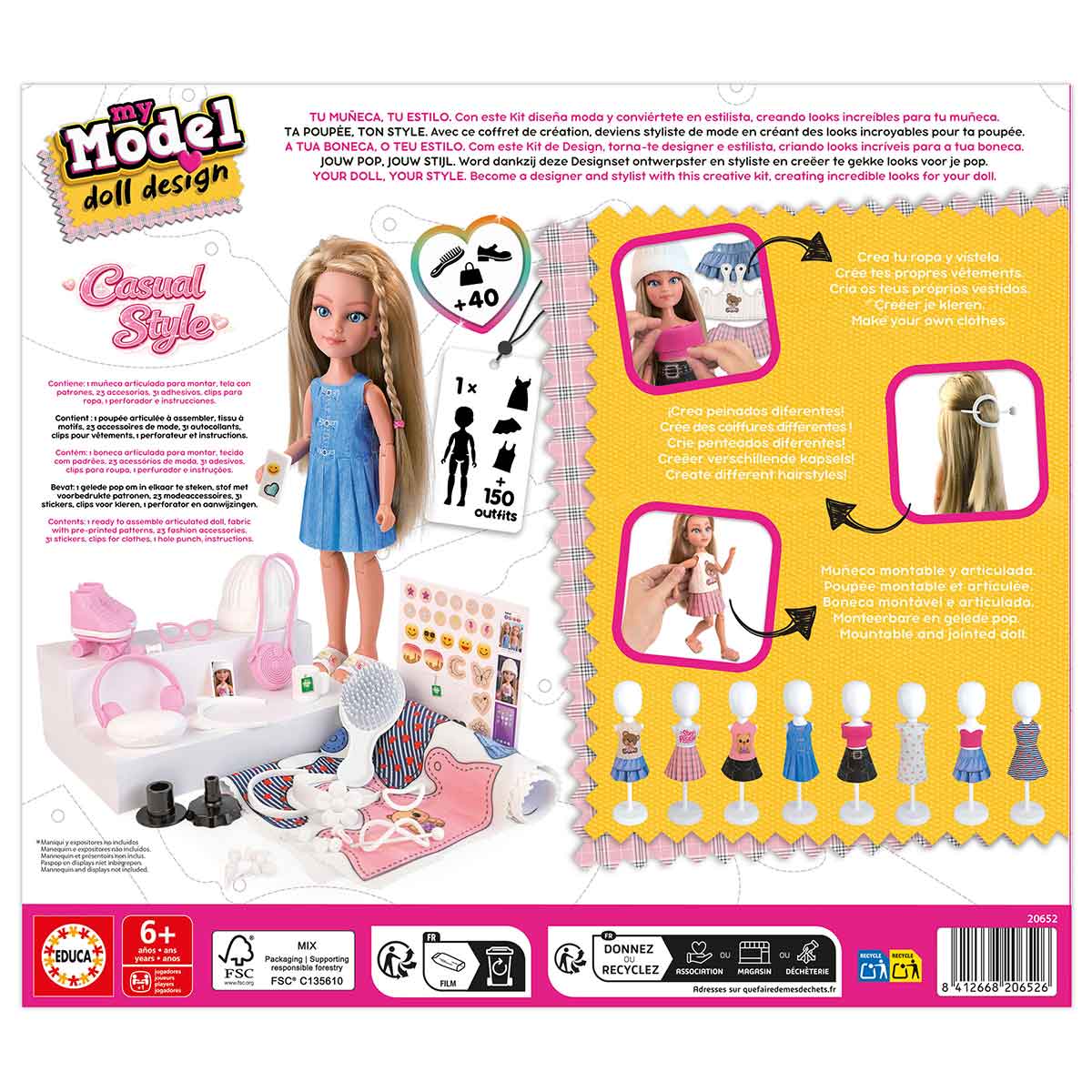My Model Doll Design Casual Style Educa 20652 ( Imagem 3 de 4 ) - Preview