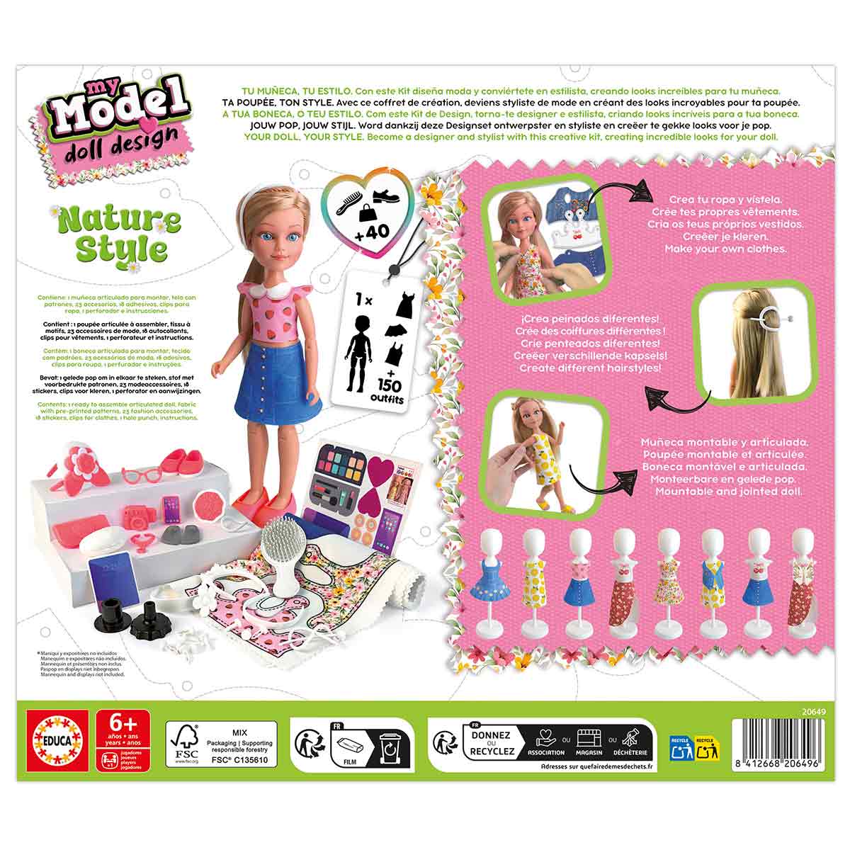 My Model Doll Design Nature Style Educa 20649 ( Imagem 3 de 4 ) - Preview