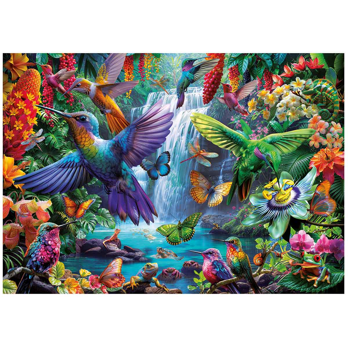 Puzzle Educa 1000 Peças Beija-Flores Tropicais 20555 ( Imagem 2 de 4 ) - Preview