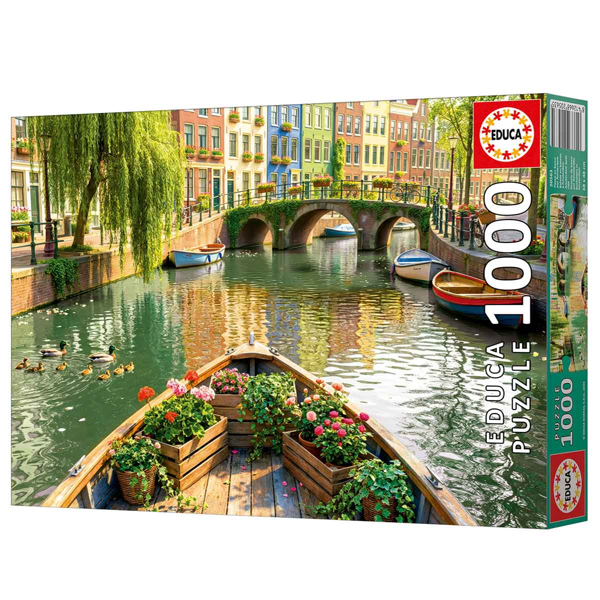 Puzzle Educa 1000 Peças Passeio De Barco Por Amesterdao 20563 ( Imagem 4 de 4 ) - Preview