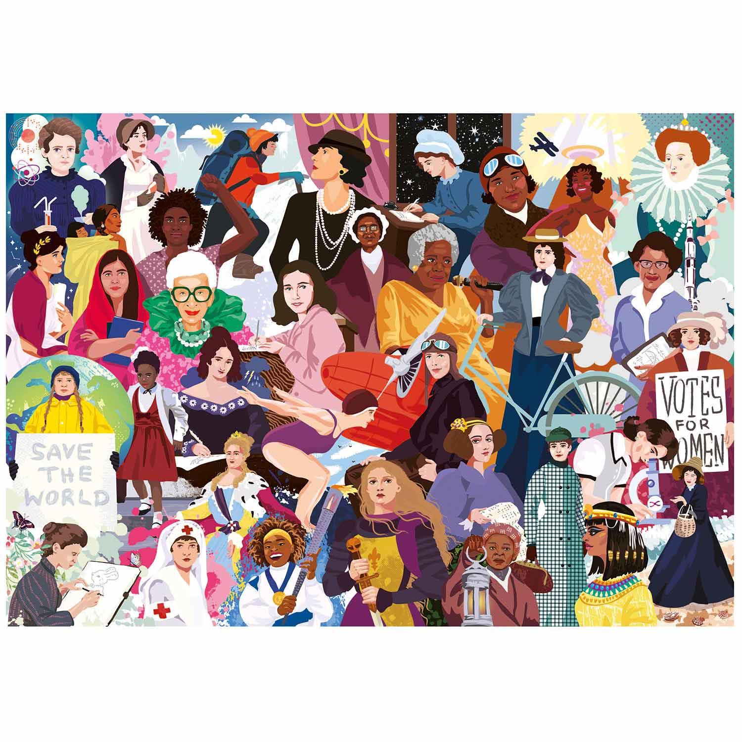 Puzzle Educa 1000 Peças Mulheres Iconicas 20556 ( Imagem 2 de 4 ) - Preview