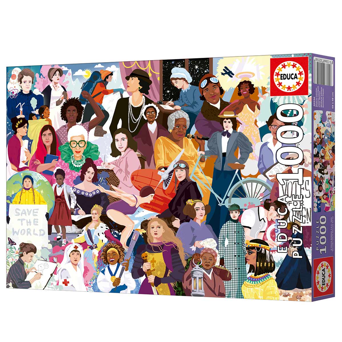 Puzzle Educa 1000 Peças Mulheres Iconicas 20556 ( Imagem 4 de 4 ) - Preview