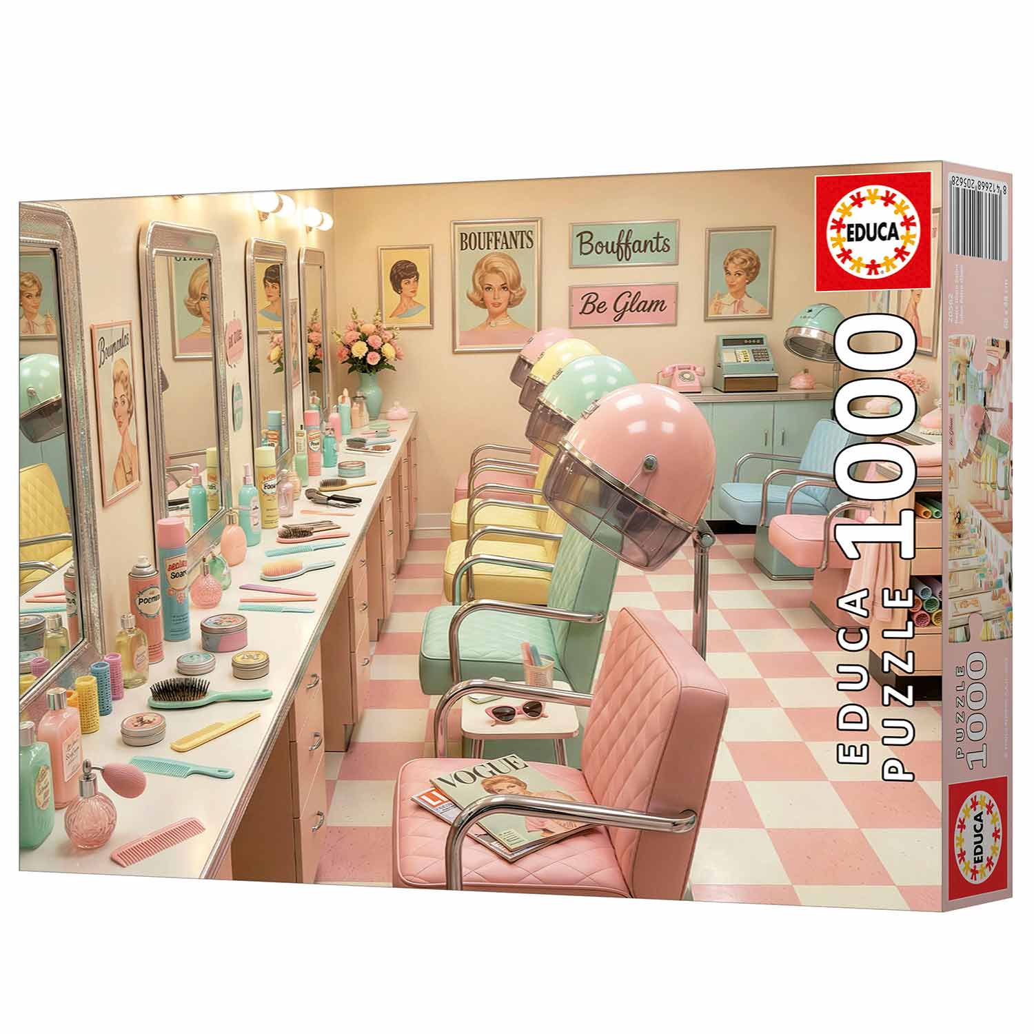 Puzzle Educa 1000 Peças Salao Retro Glam 20562 ( Imagem 4 de 4 ) - Preview