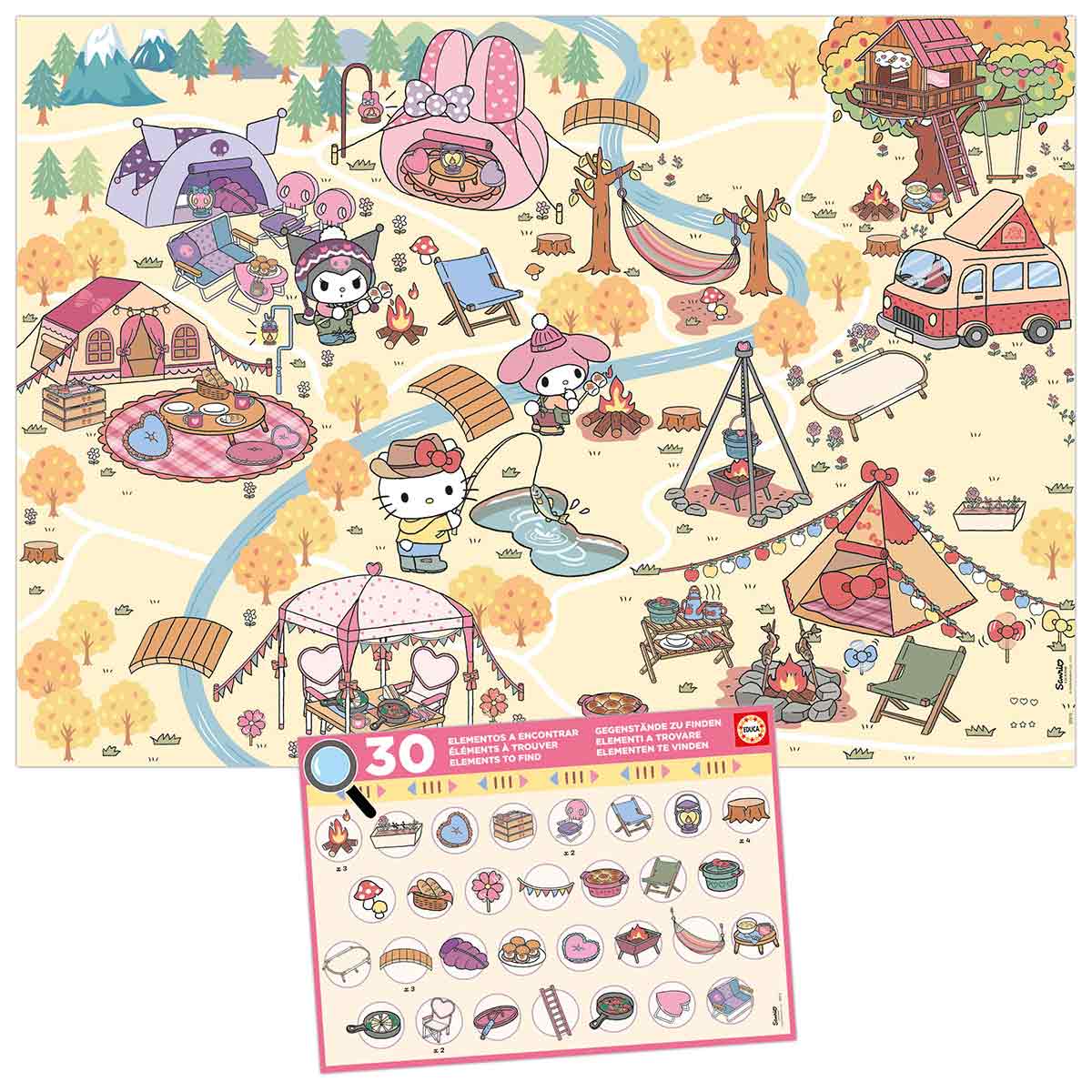 Puzzle Educa 150 Peças Detective Hello Kitty And Friends 20512 ( Imagem 2 de 4 ) - Preview