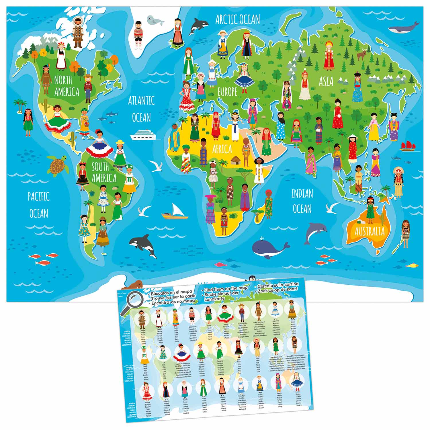 Puzzle Educa 150 Peças Meninas Do Mundo 20477 ( Imagem 2 de 4 ) - Preview