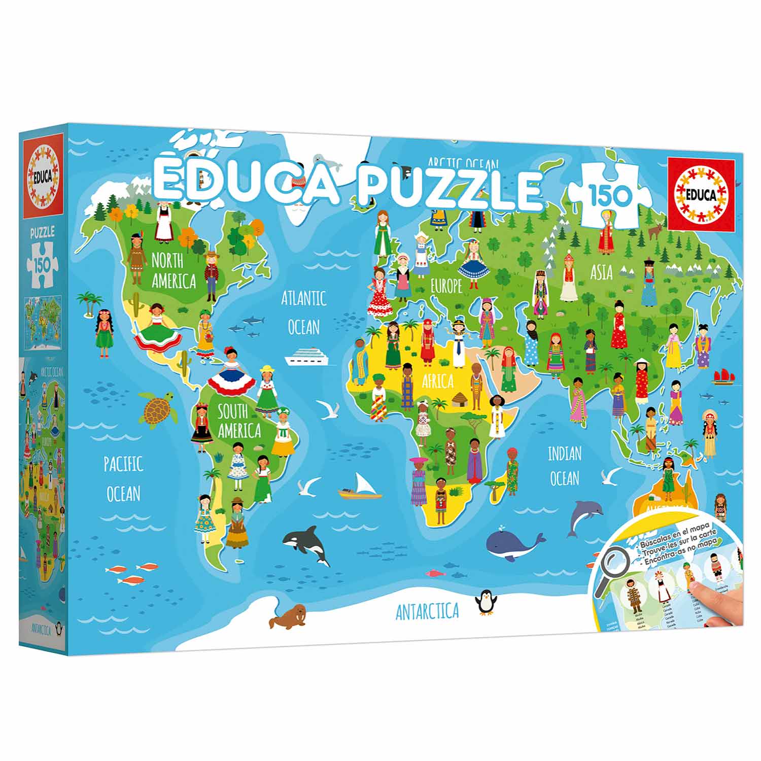 Puzzle Educa 150 Peças Meninas Do Mundo 20477 ( Imagem 4 de 4 ) - Preview