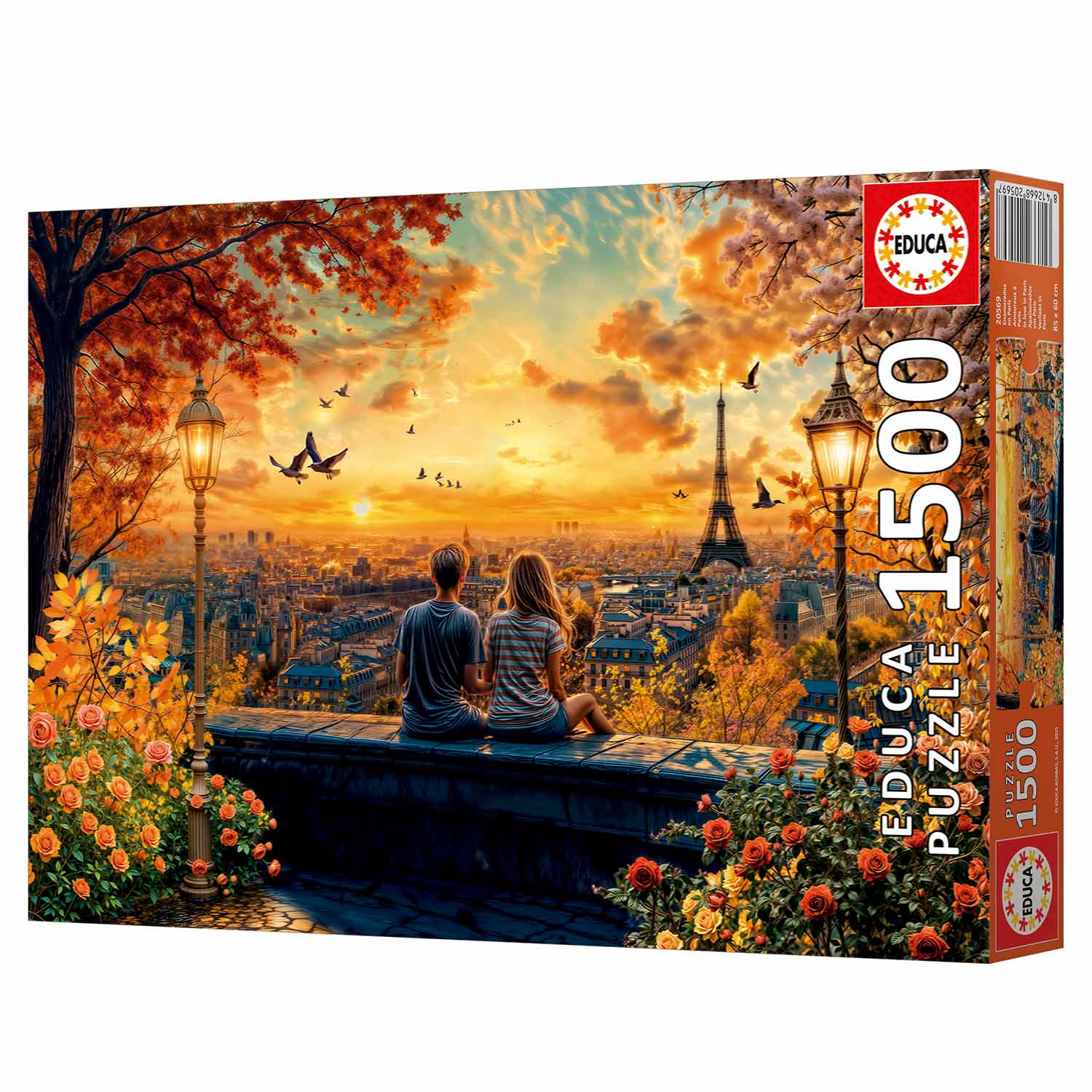 Puzzle Educa 1500 Peças Apaixonados Em Paris 20569 ( Imagem 4 de 4 ) - Preview