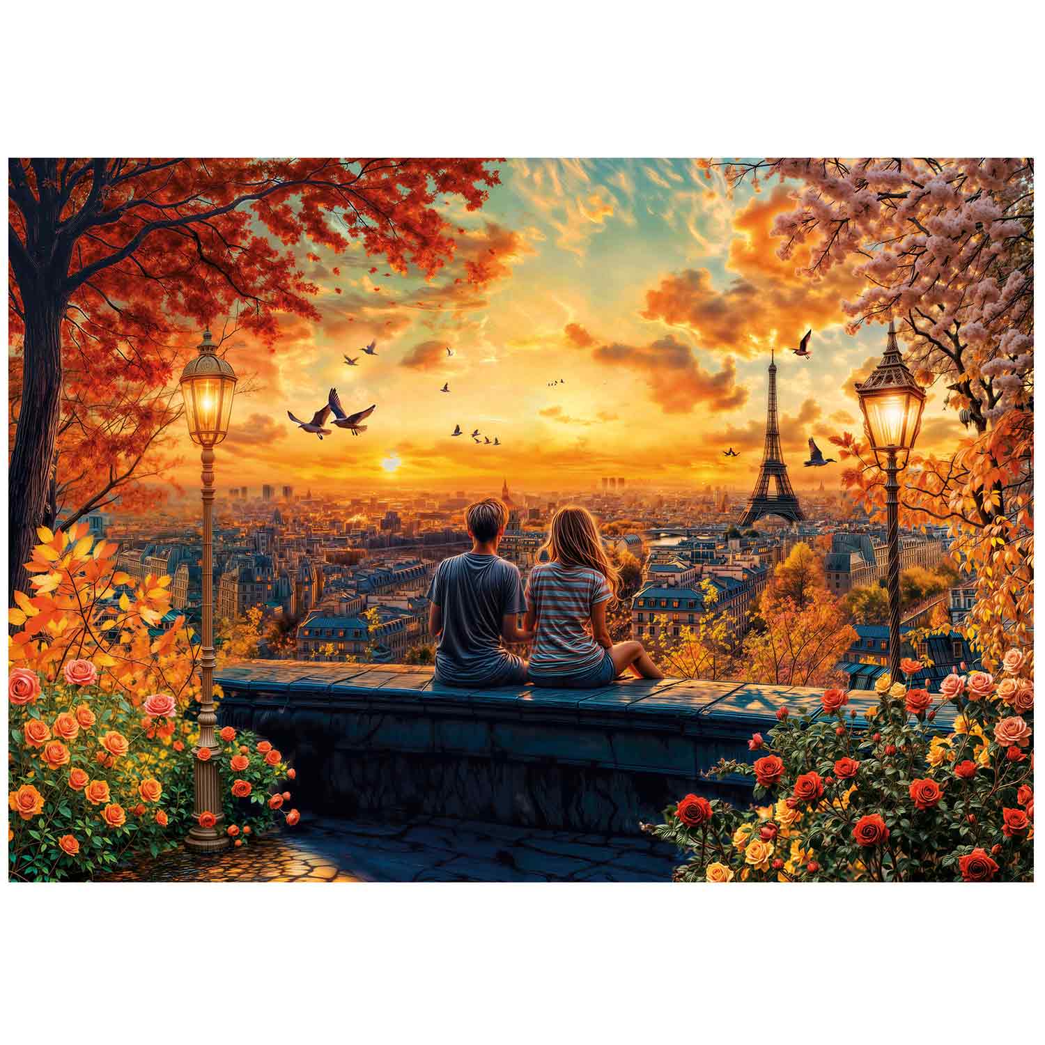 Puzzle Educa 1500 Peças Apaixonados Em Paris 20569 ( Imagem 2 de 4 ) - Preview