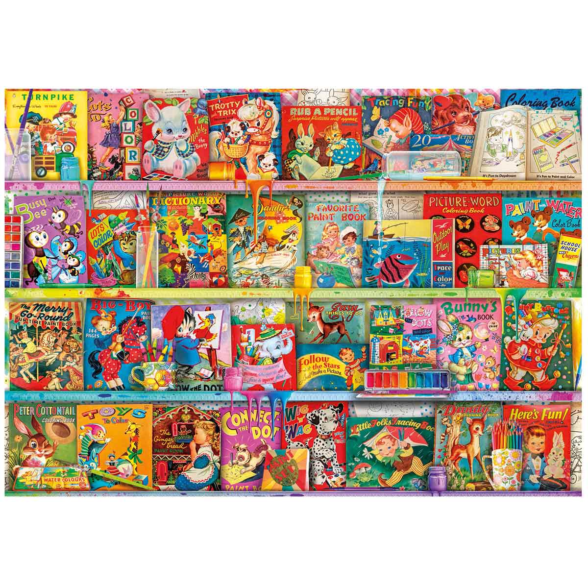 Puzzle Educa 1500 Peças O Cantinho Do Livro Divertido E Kitsch 20568 ( Imagem 2 de 4 ) - Preview