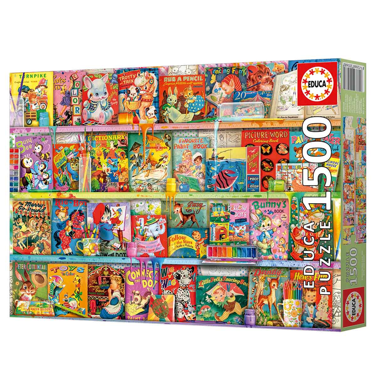 Puzzle Educa 1500 Peças O Cantinho Do Livro Divertido E Kitsch 20568 ( Imagem 4 de 4 ) - Preview