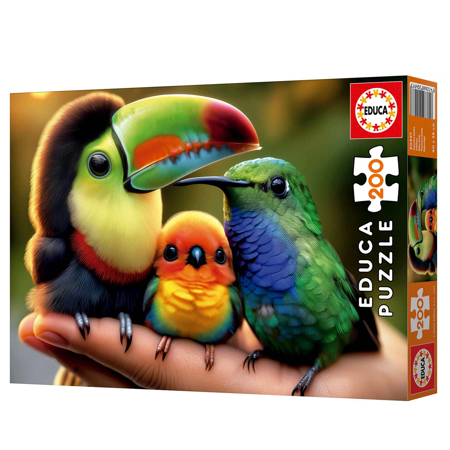 Puzzle Educa 200 Peças Passaros Bebes 20497 ( Imagem 4 de 4 ) - Preview