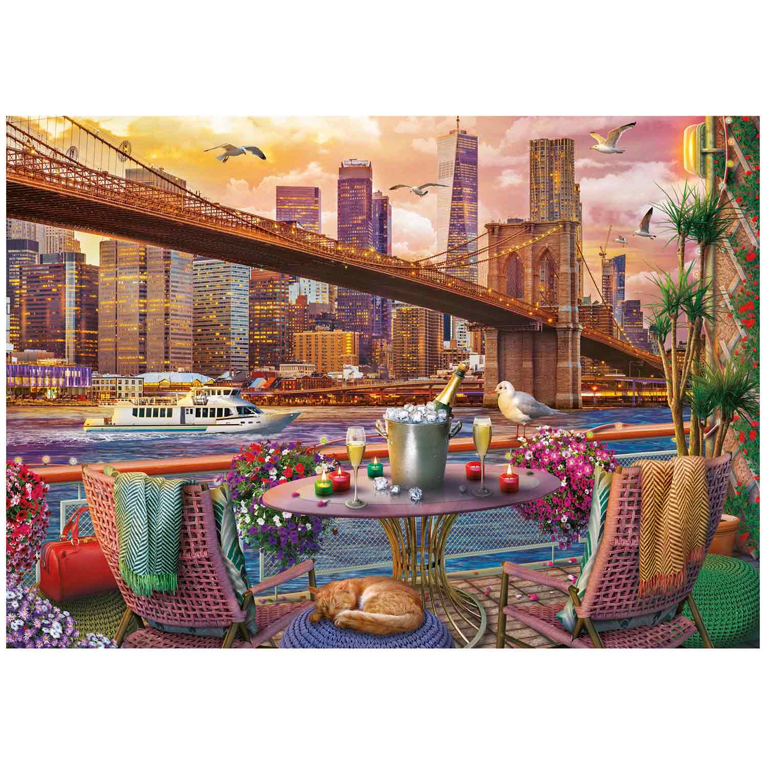 Puzzle Educa 2000 Peças Romance Em Nova Iorque 20575 ( Imagem 2 de 4 ) - Preview