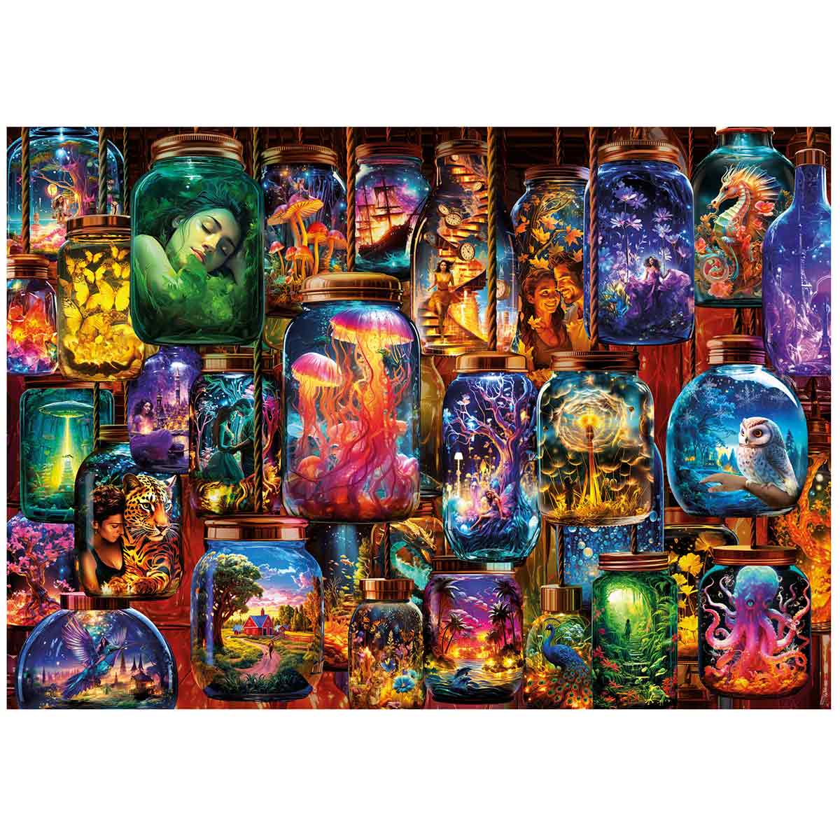 Puzzle Educa 2000 Peças Sonhos Em Frascos 20572 ( Imagem 2 de 4 ) - Preview