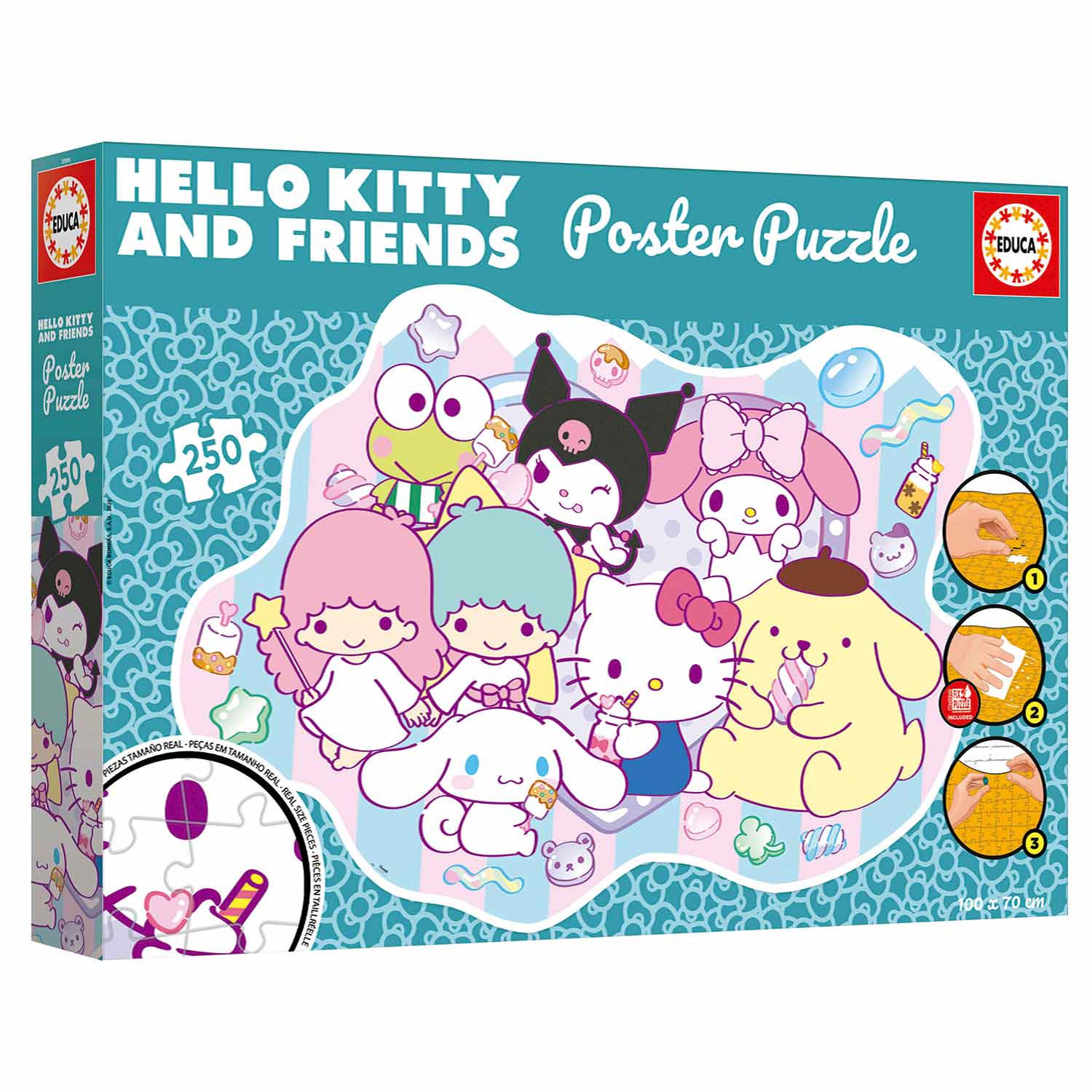Puzzle Educa 250 Peças Hello Kitty 20506 ( Imagem 4 de 4 ) - Preview