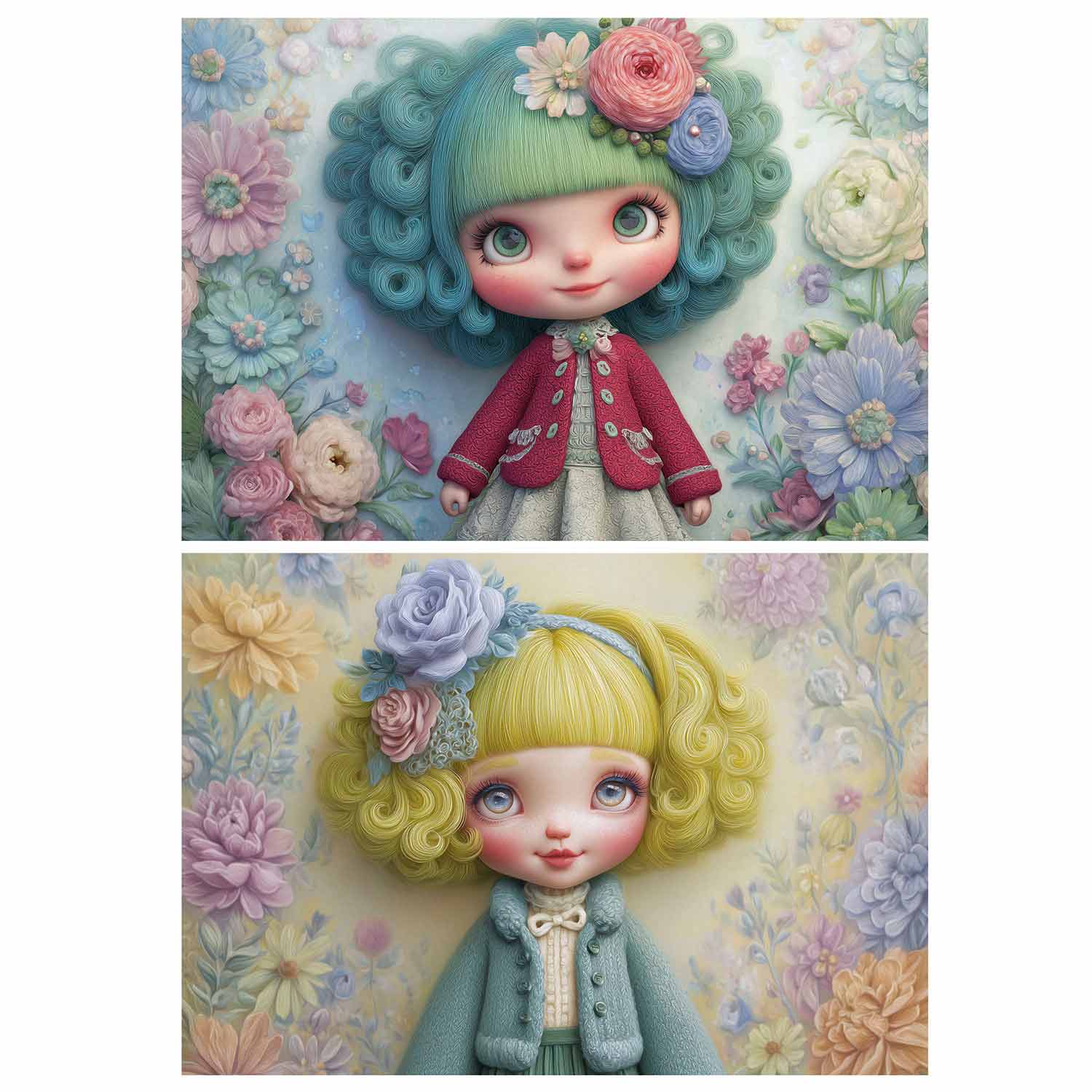 Puzzle Educa 2X100 Peças Meninas Florais 20499 ( Imagem 2 de 4 ) - Preview