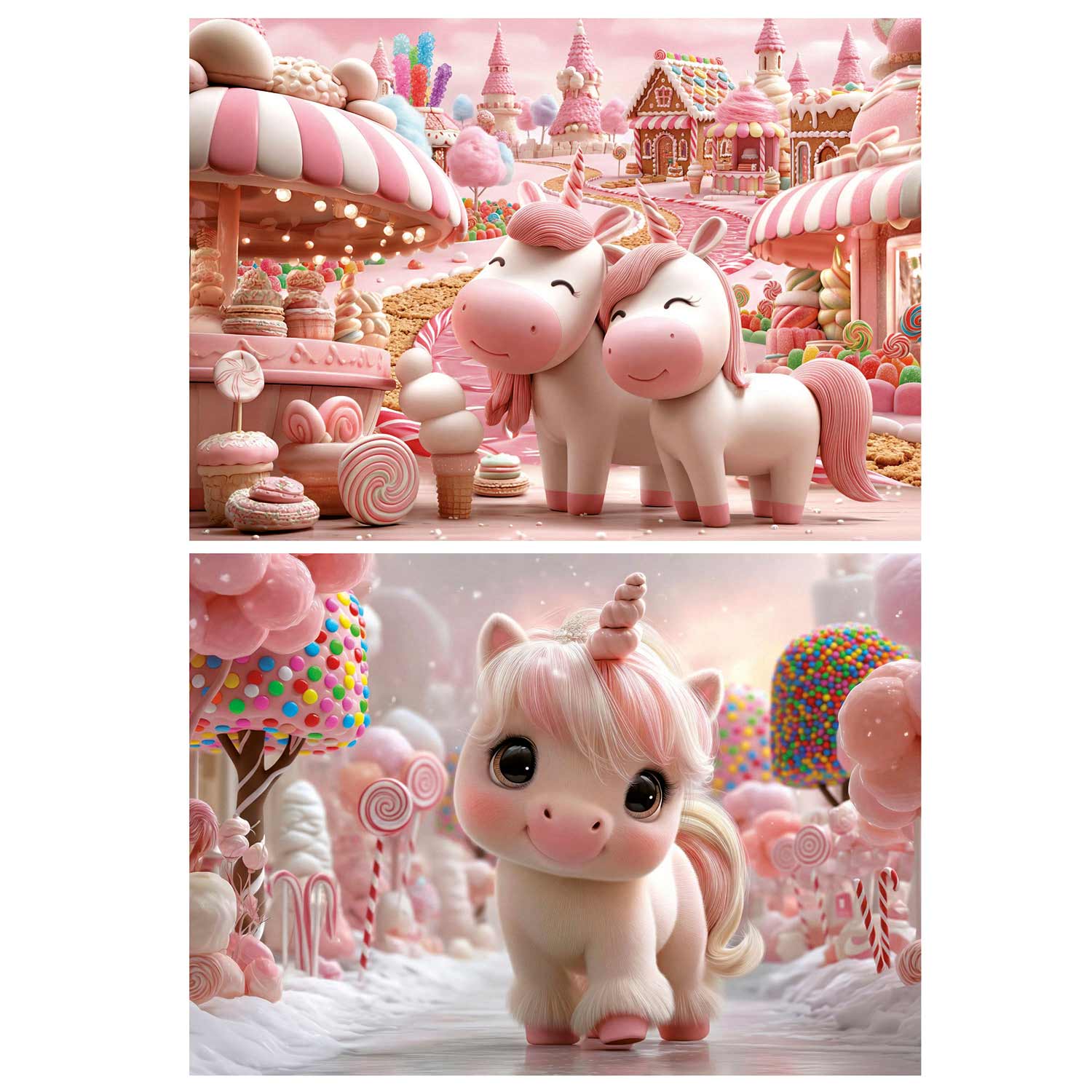 Puzzle Educa 2X48 Peças Unicornios Doces 20504 ( Imagem 2 de 4 ) - Preview