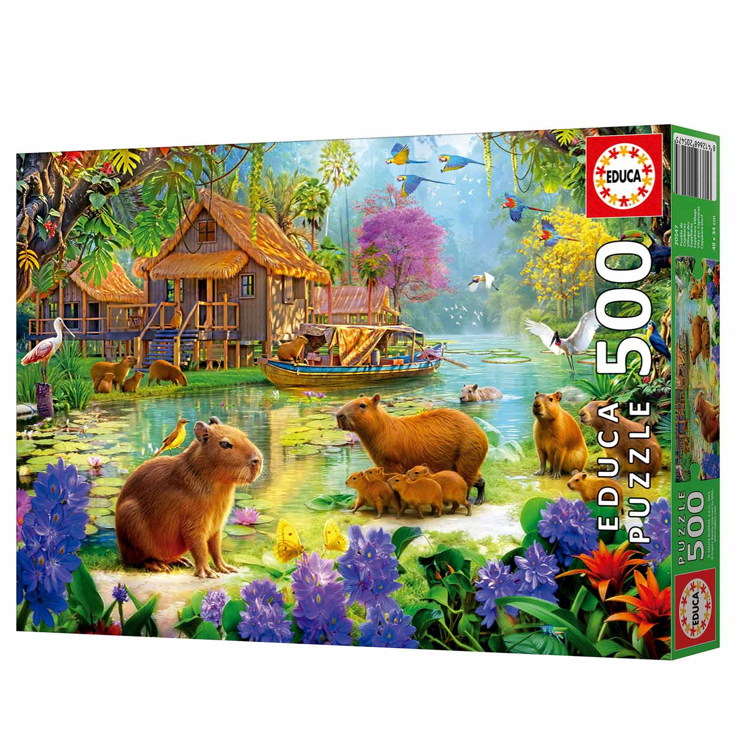 Puzzle Educa 500 Peças Aldeia De Capivaras 20547 ( Imagem 4 de 4 ) - Preview
