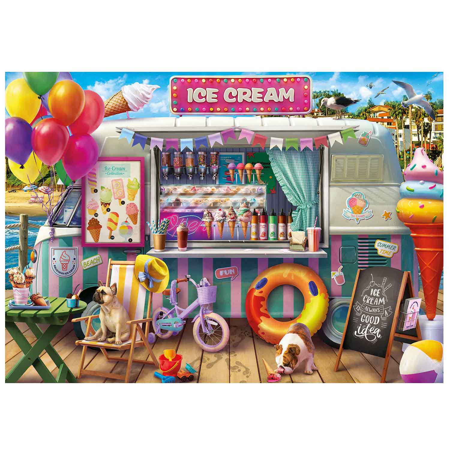 Puzzle Educa 500 Peças Carrinha De Gelados 20546 ( Imagem 2 de 4 ) - Preview